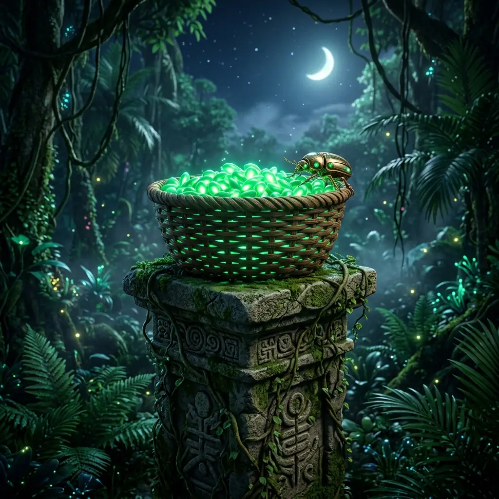 Glowing chest of Lumina Seeds